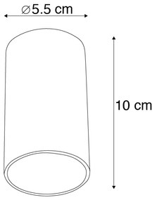 Okos, modern spotlámpa fehér színben, WiFi GU10 fényforrással - Tuba