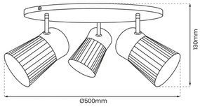Spotlámpa BEST 3xE14/40W/230V fekete