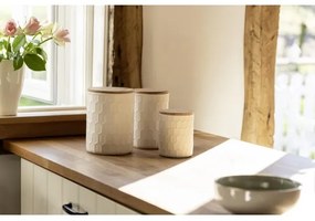 WENKO 54222100 - MAYA tárolódoboz 13x17 cm fehér/barna