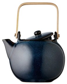 Sötétkék kerámia teáskanna szűrővel 1,2 l Gastro Blue – Bitz