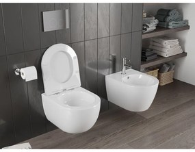 Mexen Carmen, fali WC csésze 490x365x340 mm, Perem nélküli Tornado, fényes fehér, 3388XX00T