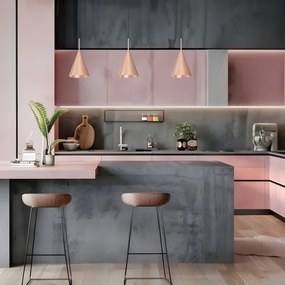 CAPITAL kábeles függeszték 1xGX53/15W/230V, átm. 17 cm, rózsaarany