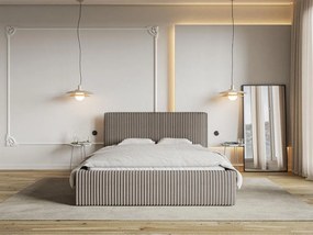 Franciaágy 160 cm Tulia 160  (bézs szürke + fekete). 1100278