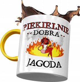 Sárga Bögre Bogyó Feleség Barátnő Ajándék Nyomtatott Fotóval