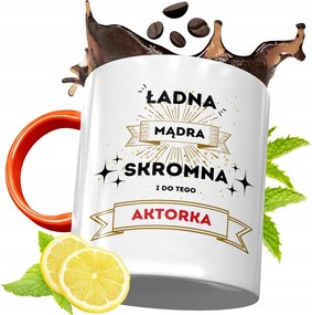 Narancssárga Bögre Színésznek Ajándék fényképes nyomtatással