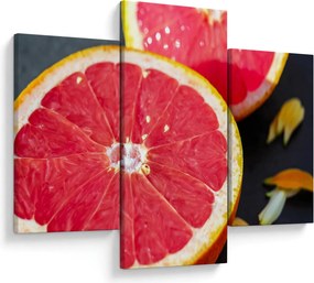 Szeletelt grapefruit képe (90x60 cm)