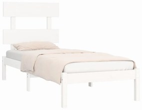 fehér tömör fa ágykeret 100 x 200 cm