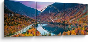 Kép - White Mountain, New Hampshire, USA (órával) (90x30 cm)