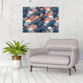 Kép - Hullámok és dombok (üvegen) (70x50 cm)