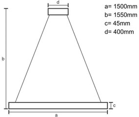 LED Csillár zsinóron LED/26W/230V 4000K 150 cm bükkfa/tömör fa