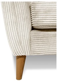 Fehér kordbársony kanapé 206 cm Paris – Scandic