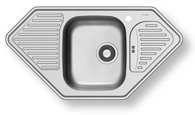 Pyramis 108760801 - MEDUSA CORNER konyhai mosogató 95x50 cm