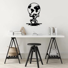 Atlas fém fali dekoráció, 49×70 cm