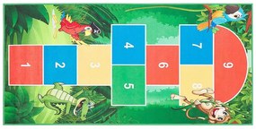 Ugróiskolás zöld gyerekszobaszőnyeg 80 x 150 cm BABADAG Beliani