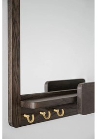 Fali tükör polccal és fa kerettel 45x60 cm Inverness - Rowico