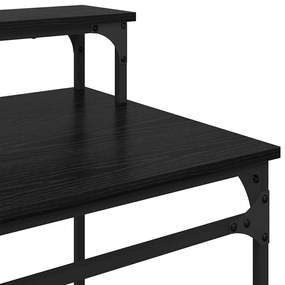 vidaXL Asztal Fekete tölgy 100 x 50 x 90 cm Faanyag