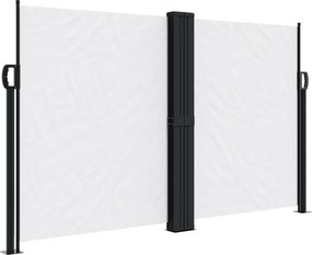 vidaXL fehér behúzható oldalsó napellenző 140 x 600 cm