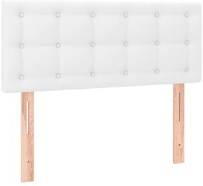 fehér műbőr LED-es fejtámla 80 x 5 x 78/88 cm