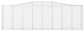 9 db íves horganyzott vas gabion kosár 400x50x120/140 cm