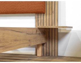 Narancssárga franciaágy ágyráccsal 140x190 cm Lior – Bobochic Paris