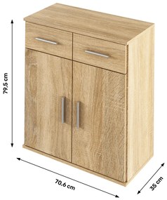 RESITA TYP 2 szekrény, sonoma tölgy