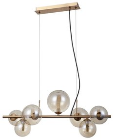 ITALUX PND-406007-7-HBR - CANELLO 7xG9/5W/230V függeszték, réz