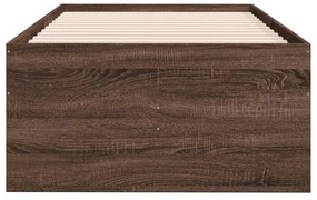 barna tölgy kanapéágy fiókkal matrac nélkül 100x200 cm