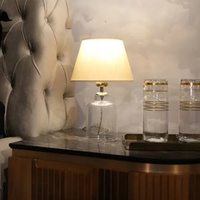 AYD asztali lámpa 1xE27/40W/230V bézs/átlátszó