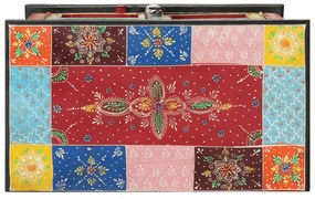 tömör mangófa kézzel festett kisszekrény ajtókkal 53x30x75 cm