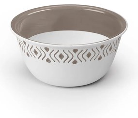 STEFANPLAST Műanyag tál Tosca 13 cm átmérőjű fehér/világosszürke