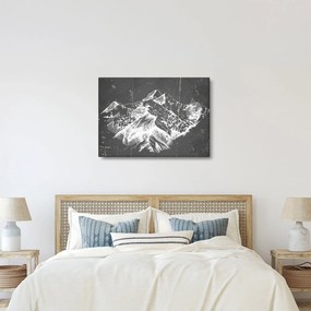 Kép - Hegyek illusztrációja (70x50 cm)