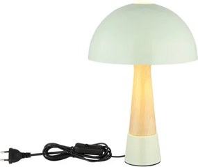 Globo 51570114 Asztali lámpa, fém matt zöld színű, fém fa megjelenésű, PVC fekete kábel, billenőkapcsoló a kábelen, ø: 250 mm, M: 365 mm, kábel hossza 1500 mm, 1x E27 ILLU 40W 230V izzó nélkül