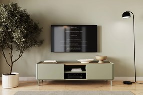 Elivo TV állvány 170 cm fém lábakon - eukaliptusz / baltic dune tölgy