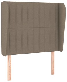 tópszínű szövet fejtámla szárnyakkal 93 x 23 x 118/128 cm