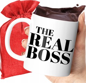 The Real Boss Nyomott Mintás Bögre Tökéletes Ajándék A Feleség Barátnőjének