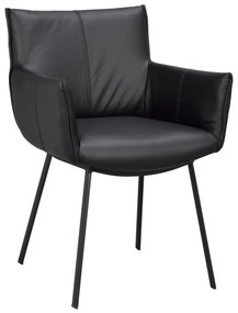 Fekete kárpitozott étkezőfotel szett 2 db-os Hinckley – Rowico