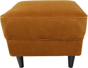 Füles fotel puffal, szövet mustár, ASTRID