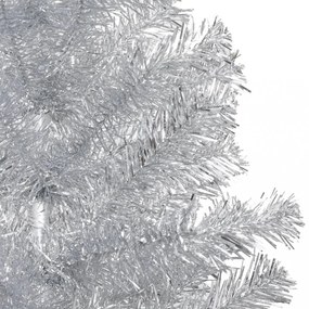 ezüstszínű PET műkarácsonyfa állvánnyal 120 cm