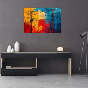 Kép - Absztrakt elektromos vezetékek (90x60 cm)