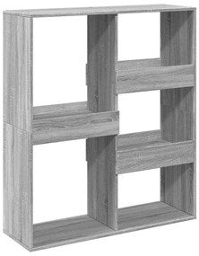 szürke sonoma színű térelválasztó könyvszekrény 100x33x115 cm