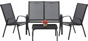 Kerti bútor szett - fekete