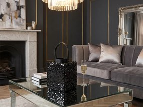 Lámpás flitterekkel LOFTY GLAM 20 cm, fekete