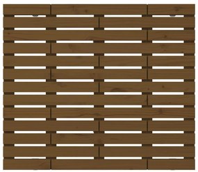 mézbarna tömör fenyőfa fali fejtámla 126 x 3 x 91,5 cm