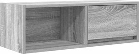 vidaXL szürke sonoma színű szerelt fa TV-szekrény 80x31x25,5 cm