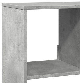 betonszürke szerelt fa könyvespolc 100 x 33 x 125,5 cm
