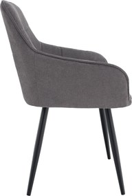 Design fotel, szürke/fekete, MARKEN