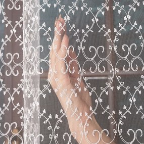 Függöny méteráru 280cm hímzett háló mintás finom hímzés 0,5m