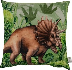 Díszpárna TRICERATOPS 40x40 cm, zöld