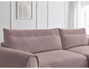 Világos rózsaszín sarokkanapé Aden – Bobochic Paris