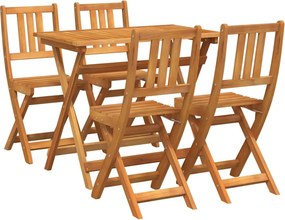 vidaXL Kert Bistro Készlet 5 pcs Barna Tömör Akácfa
